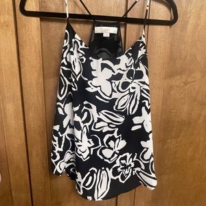 Loft Black and White Cami EUC